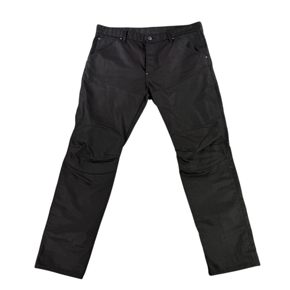 G-Star Raw 5620 3D Straight Tapered Pants Mens 38x32 Black Coated D01517-6928